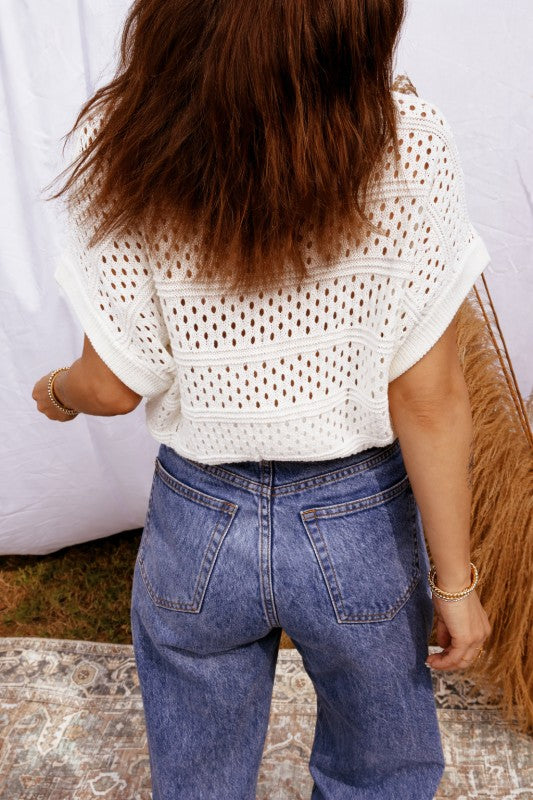 Rayna Out Knit Dolman Sweater