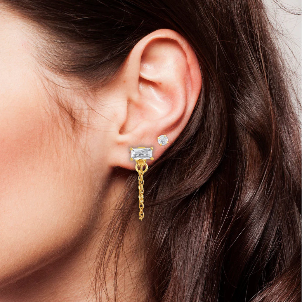 Bella Chain Stud Earrings
