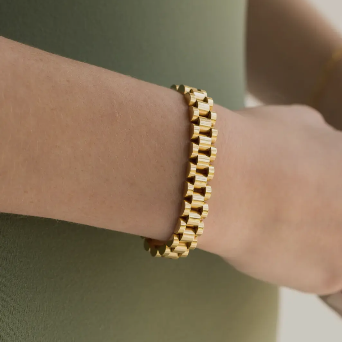 Gold Watch Band Bracelet