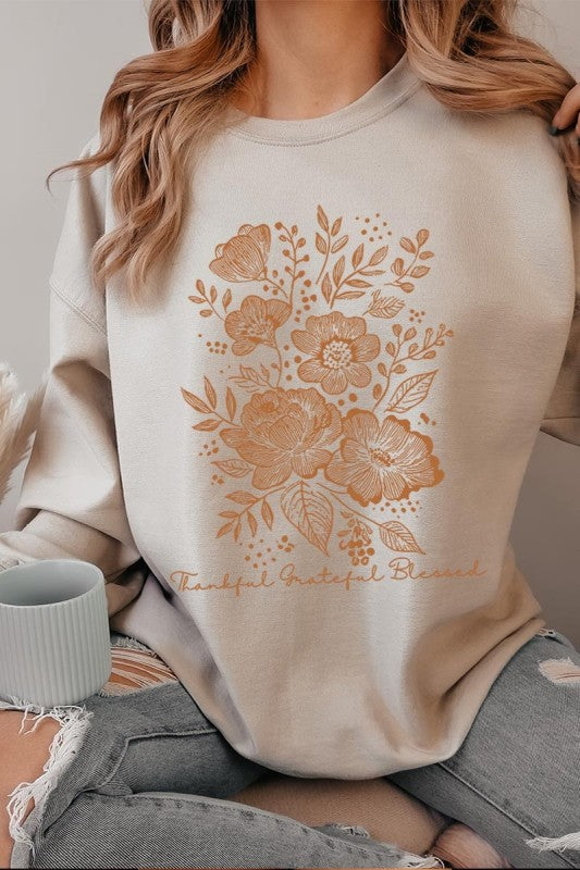 Neutral Thanksgiving Graphic Sweatshirt