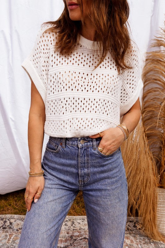 Rayna Out Knit Dolman Sweater