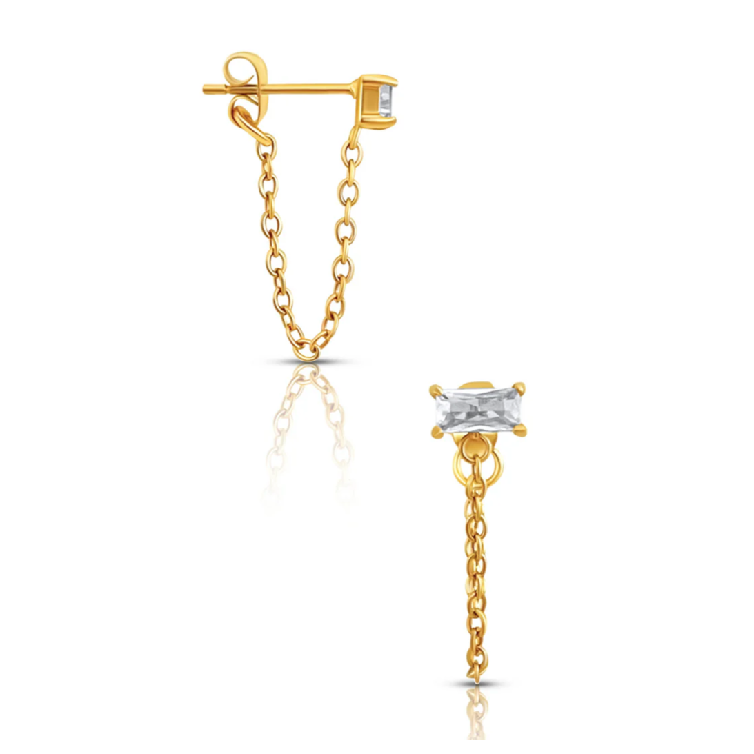 Bella Chain Stud Earrings