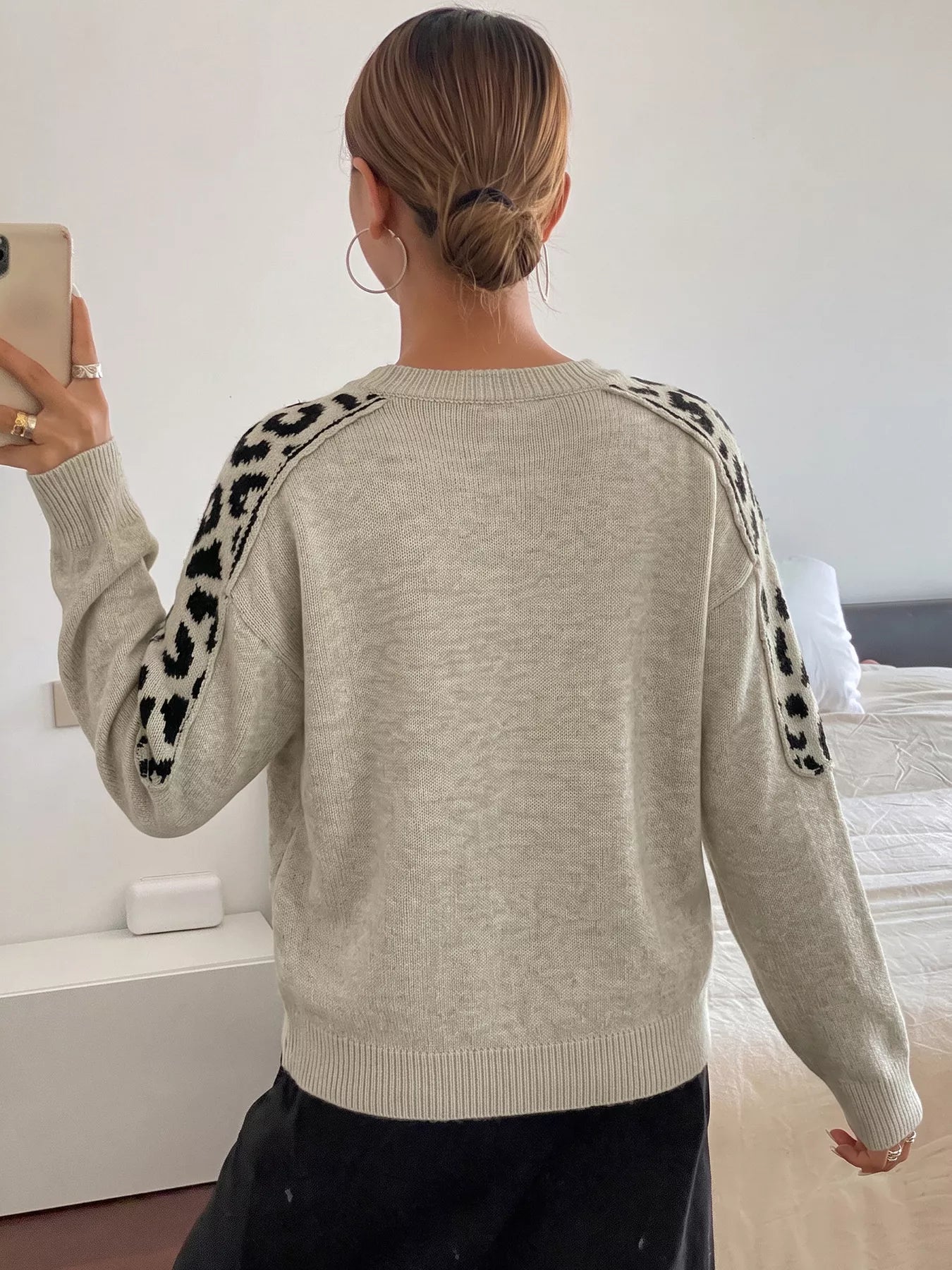 Leopard Round Neck Sweater