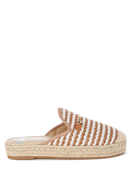 Isla Steps Raffia Slip-On Mules