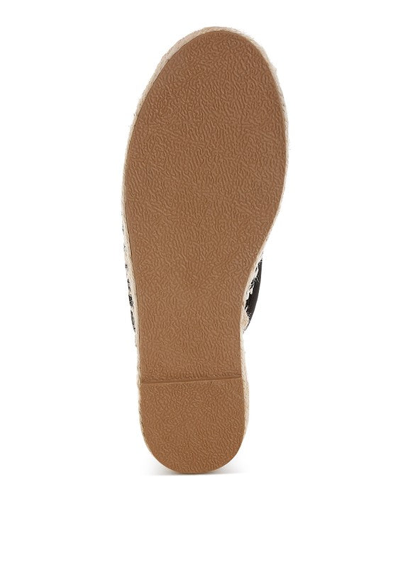 Isla Steps Raffia Slip-On Mules