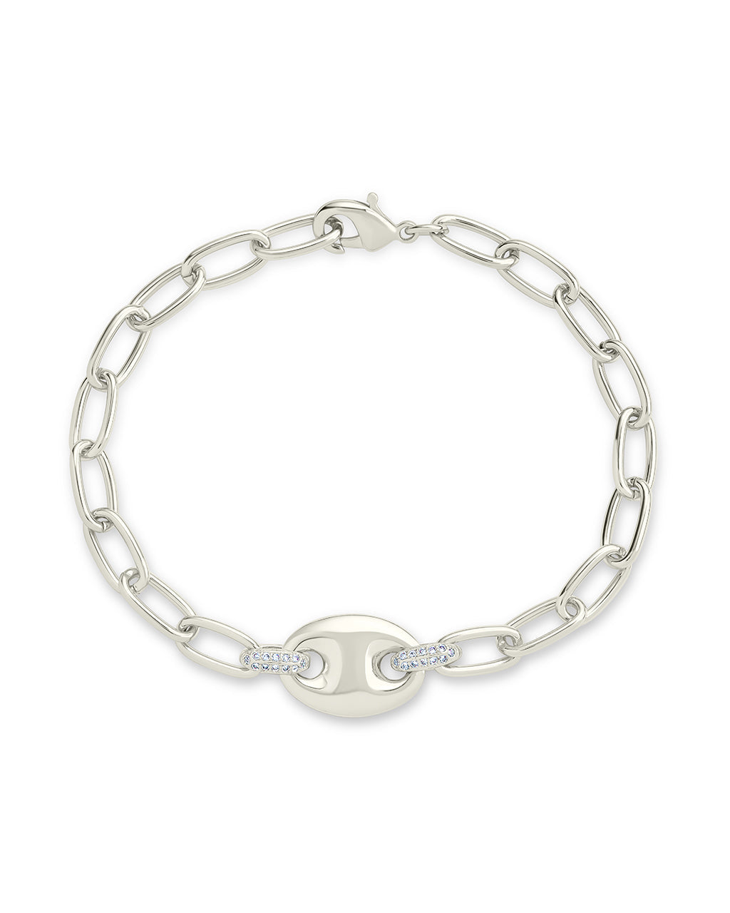 Bliss CZ Anchor Chain Bracelet