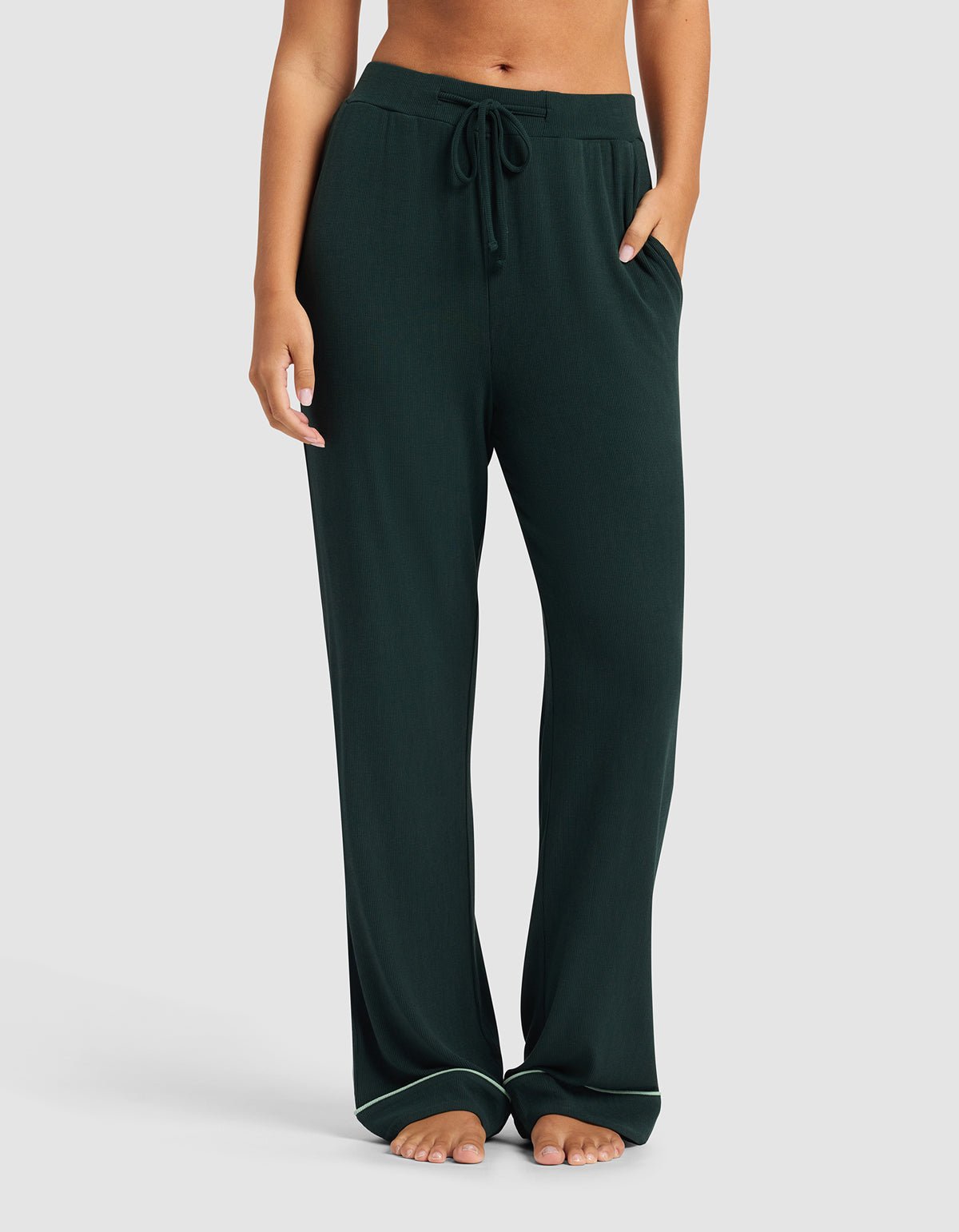 Women's Bamboo Rib-Knit Classic Long Sleeve Pajama Set