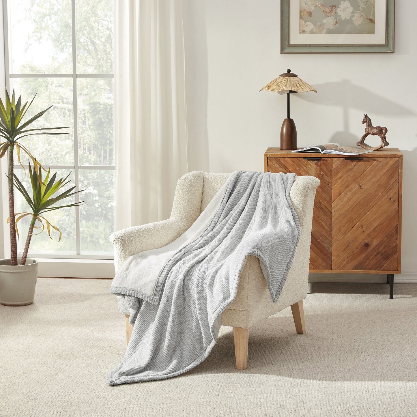 Chenille to Fur Throw 50x60"