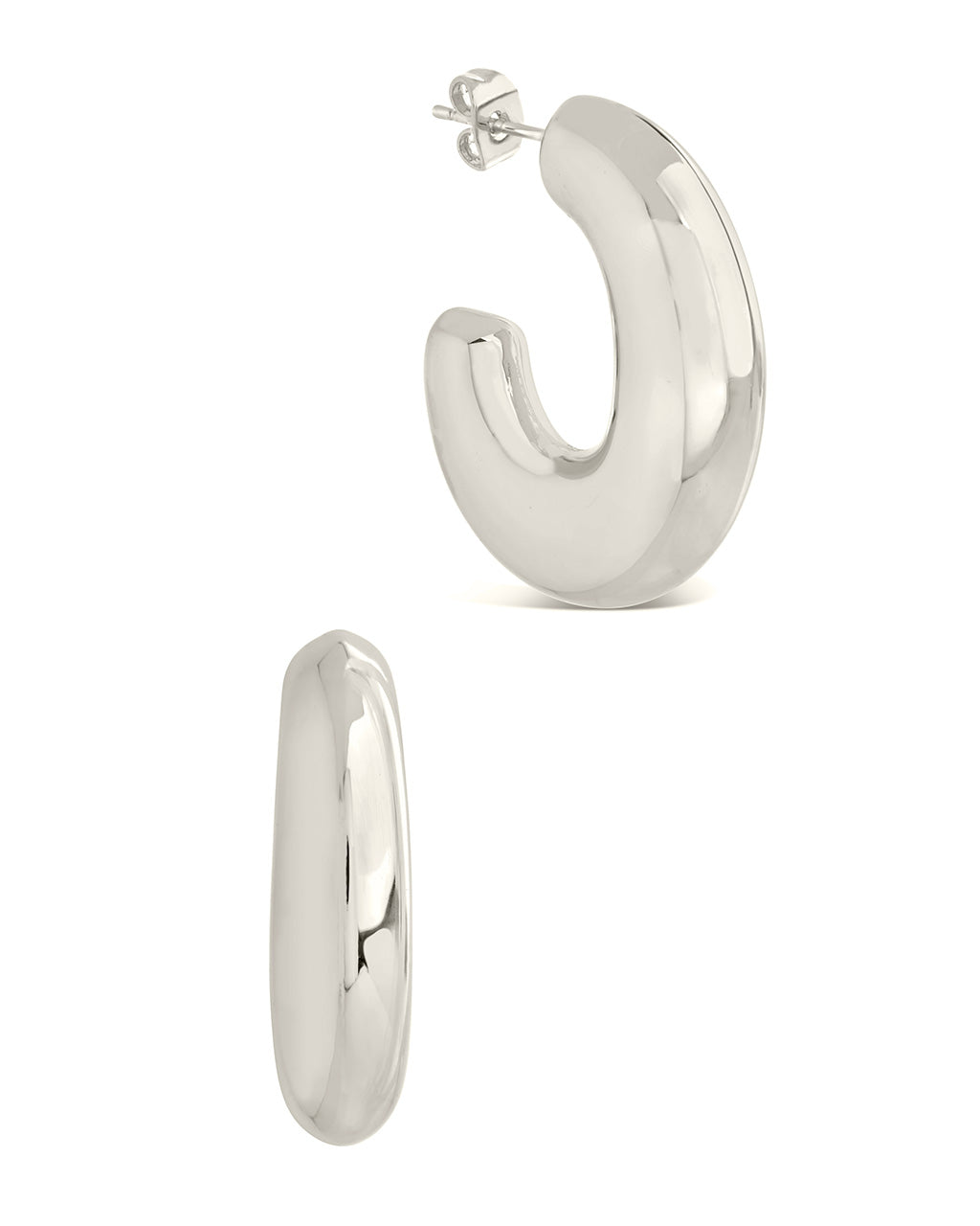 Avril Elongated Chunky Hoop Earrings
