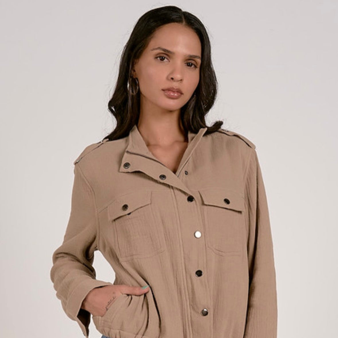 Tara Gauze Zip Up