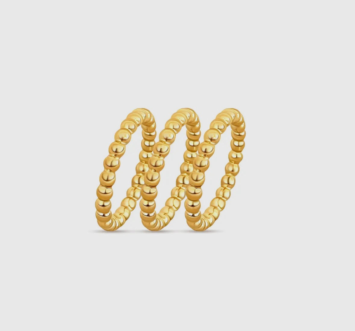 Lucia Beaded Triple Ring Set