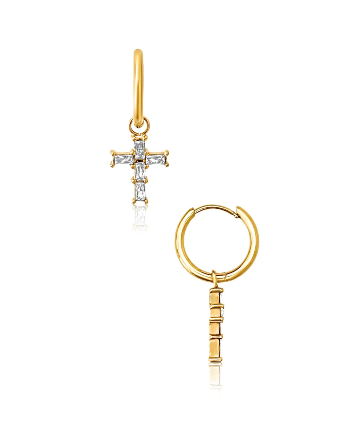 Taran Baguette Cross Huggie