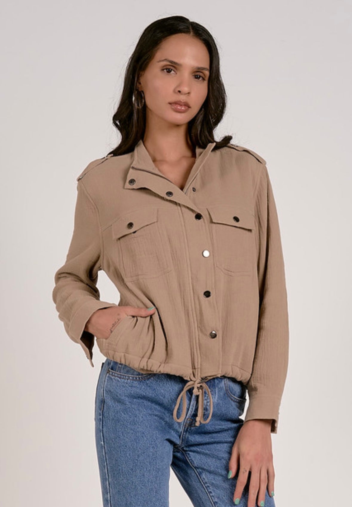 Tara Gauze Zip Up