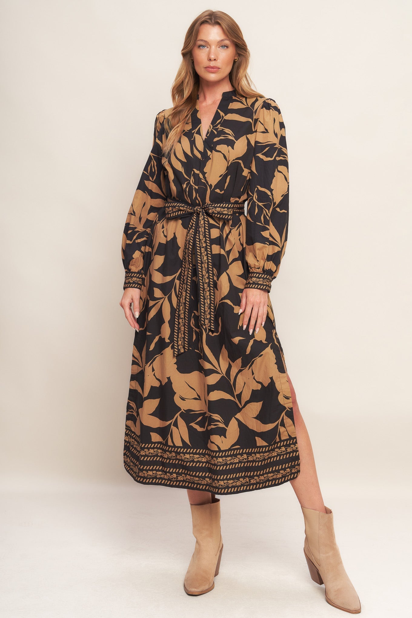AUTUMN LEAF WOVEN MIDI DRESS – The Look On Broadway