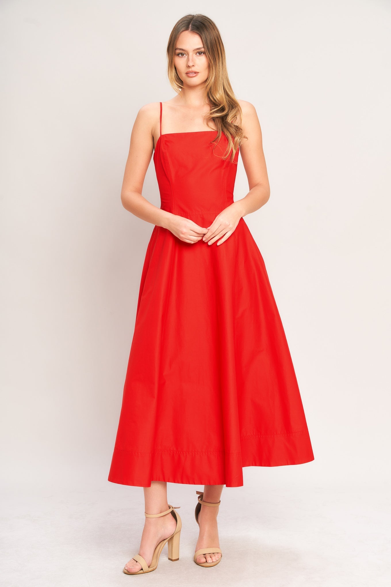 SUMMER CITY WOVEN MIDI DRESS