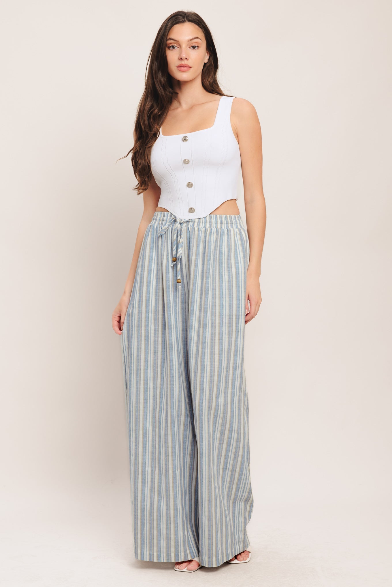 COASTAL DAY STRIP WOVEN PANTS
