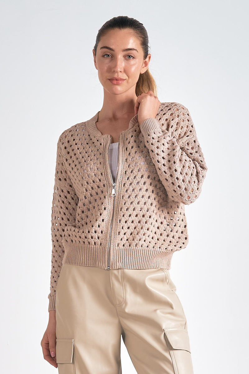 Aster Sweater Cardigan Stone