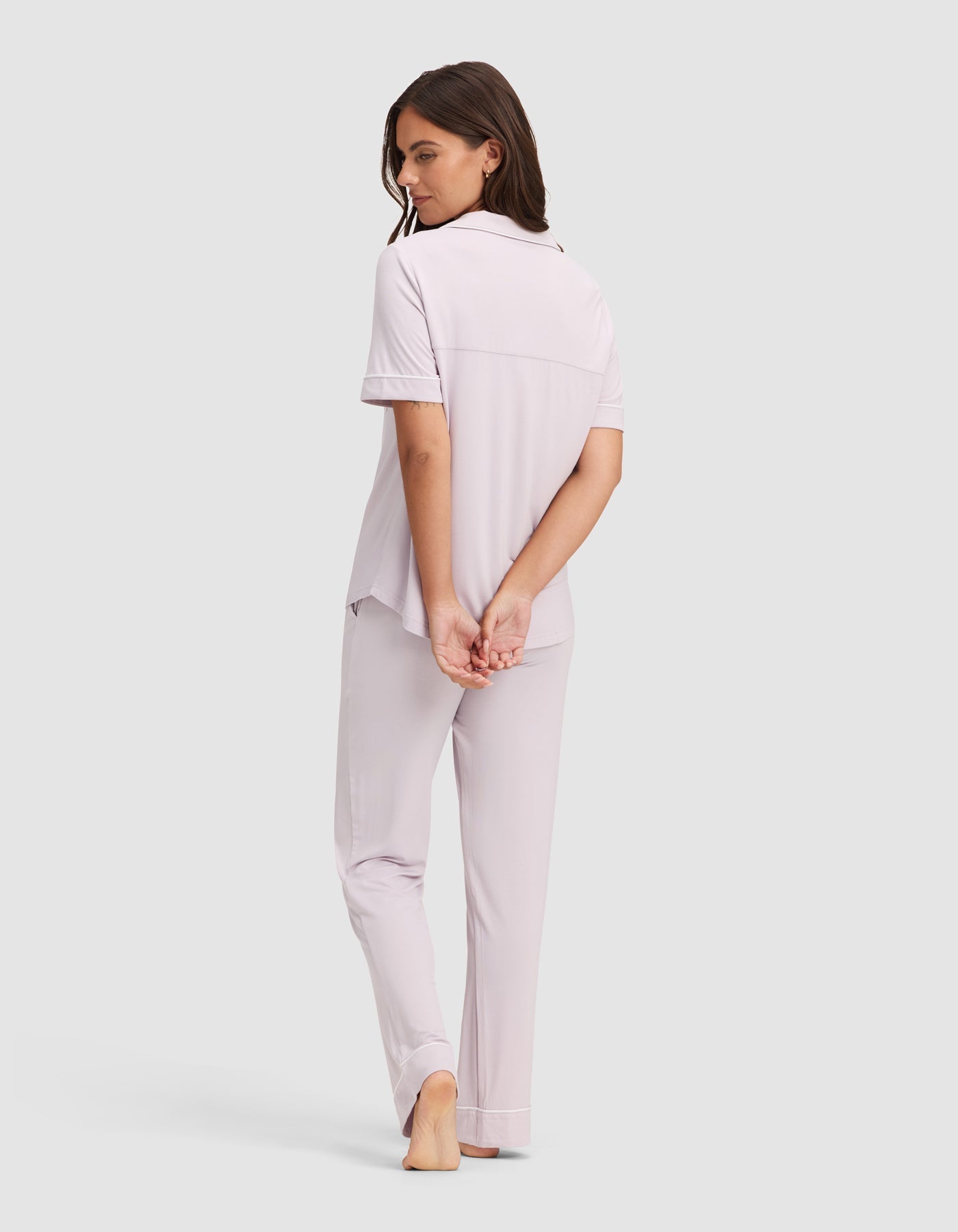 Women's Bamboo Stretch-Knit Short Sleeve & Pant Pajama Set