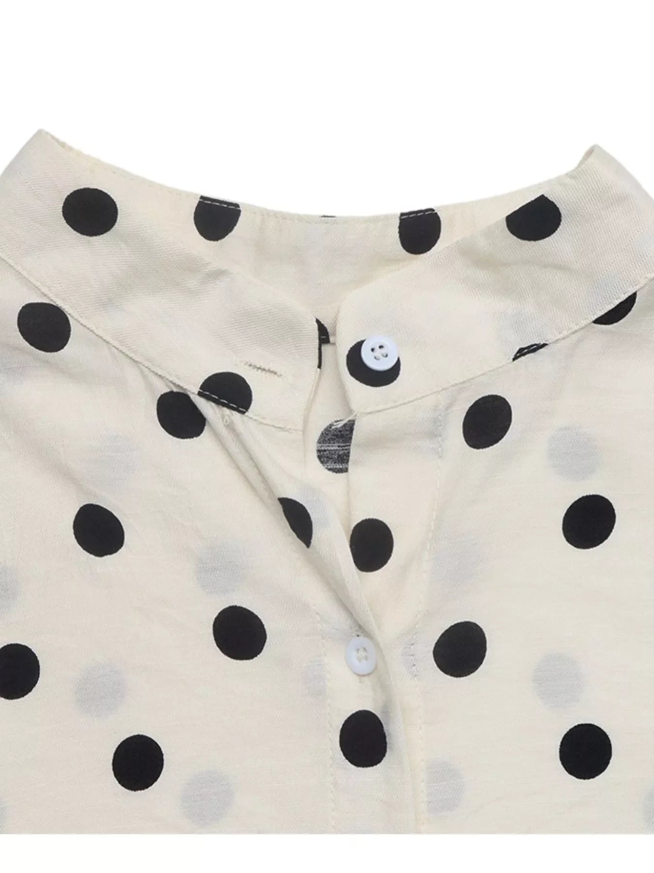 Polka Dot Button-Up Shirt