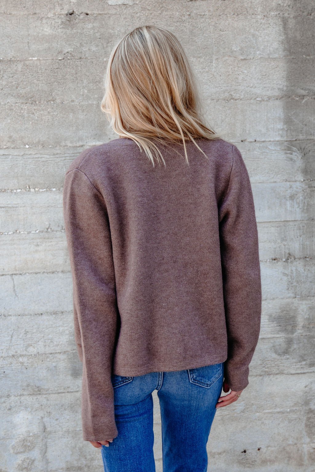 Autumn Button Front Sweater Cardigan - Brown