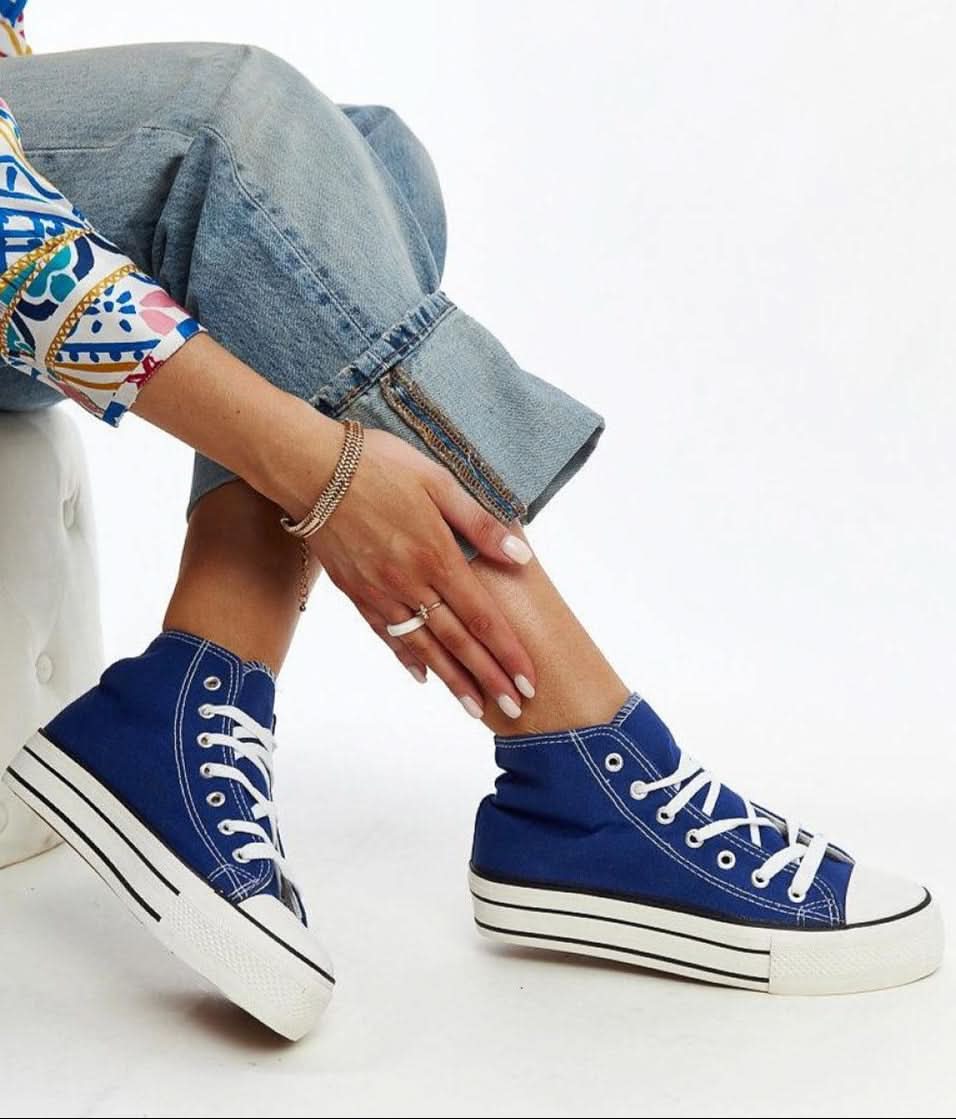 Solea Regular blue high-top sneakers