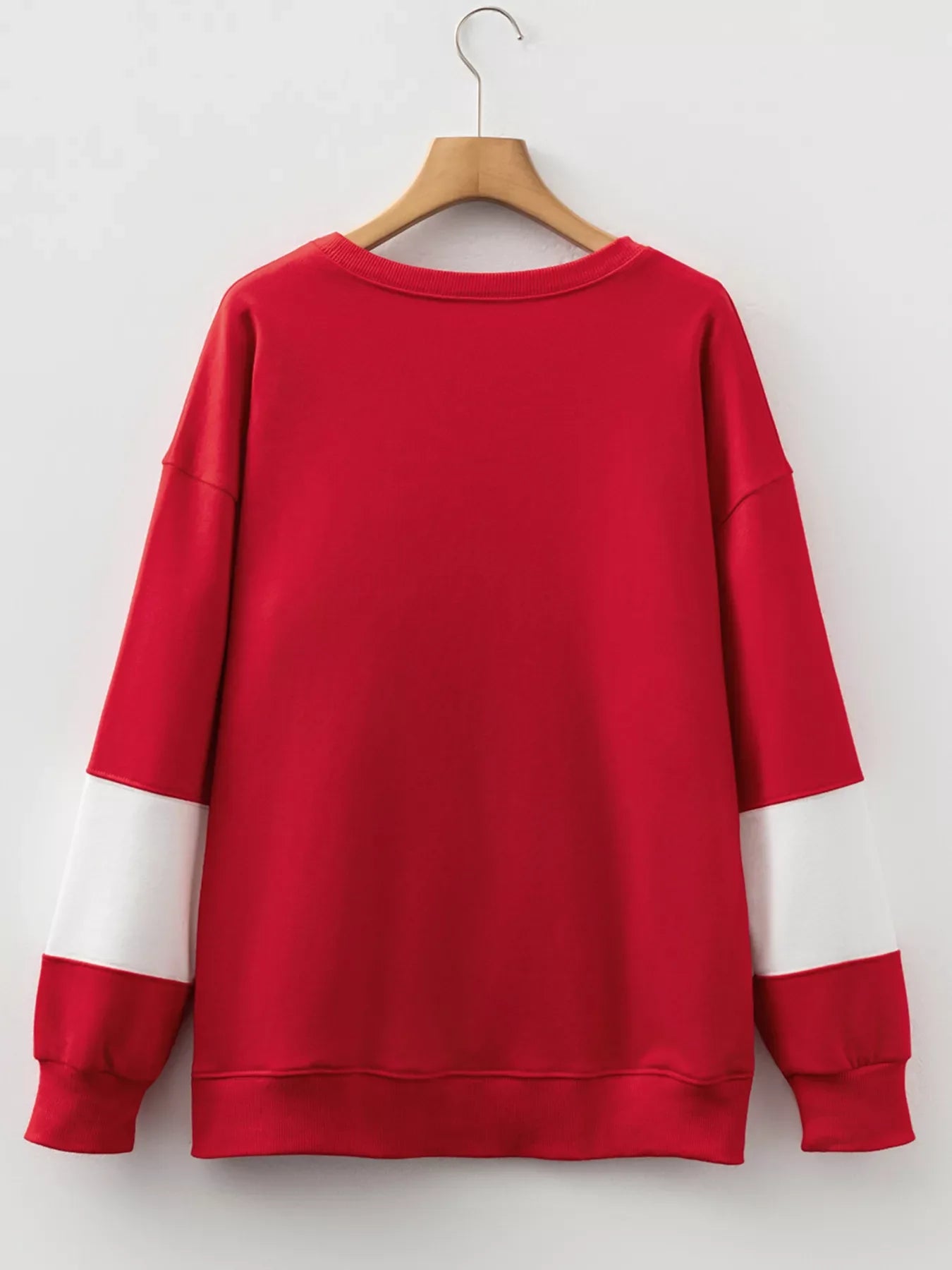 Colorblock Drop Shoulder Baggy Sweatshirt