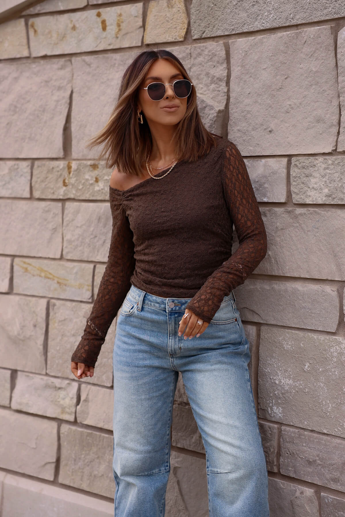 Espresso Elegance Off The Shoulder Top - FINAL SALE