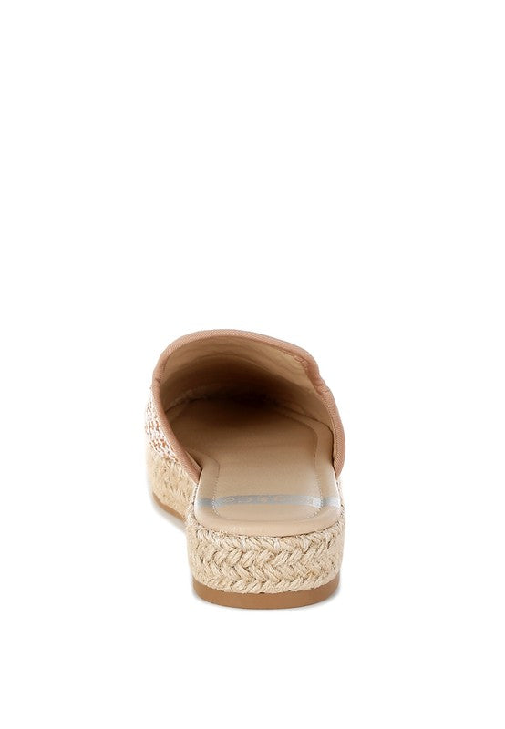 Isla Steps Raffia Slip-On Mules