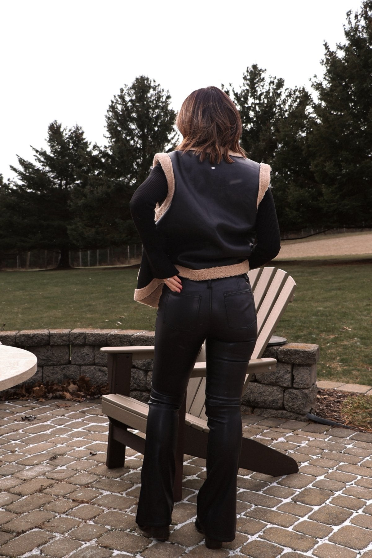 Free People Black Level Up Vegan Slit Boot Pants - FINAL SALE