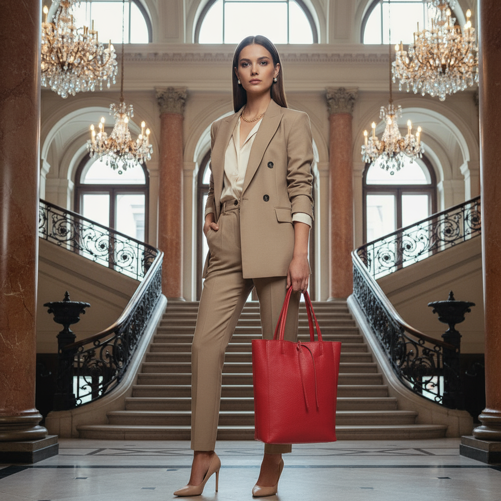 Calf Leather Tote Bag