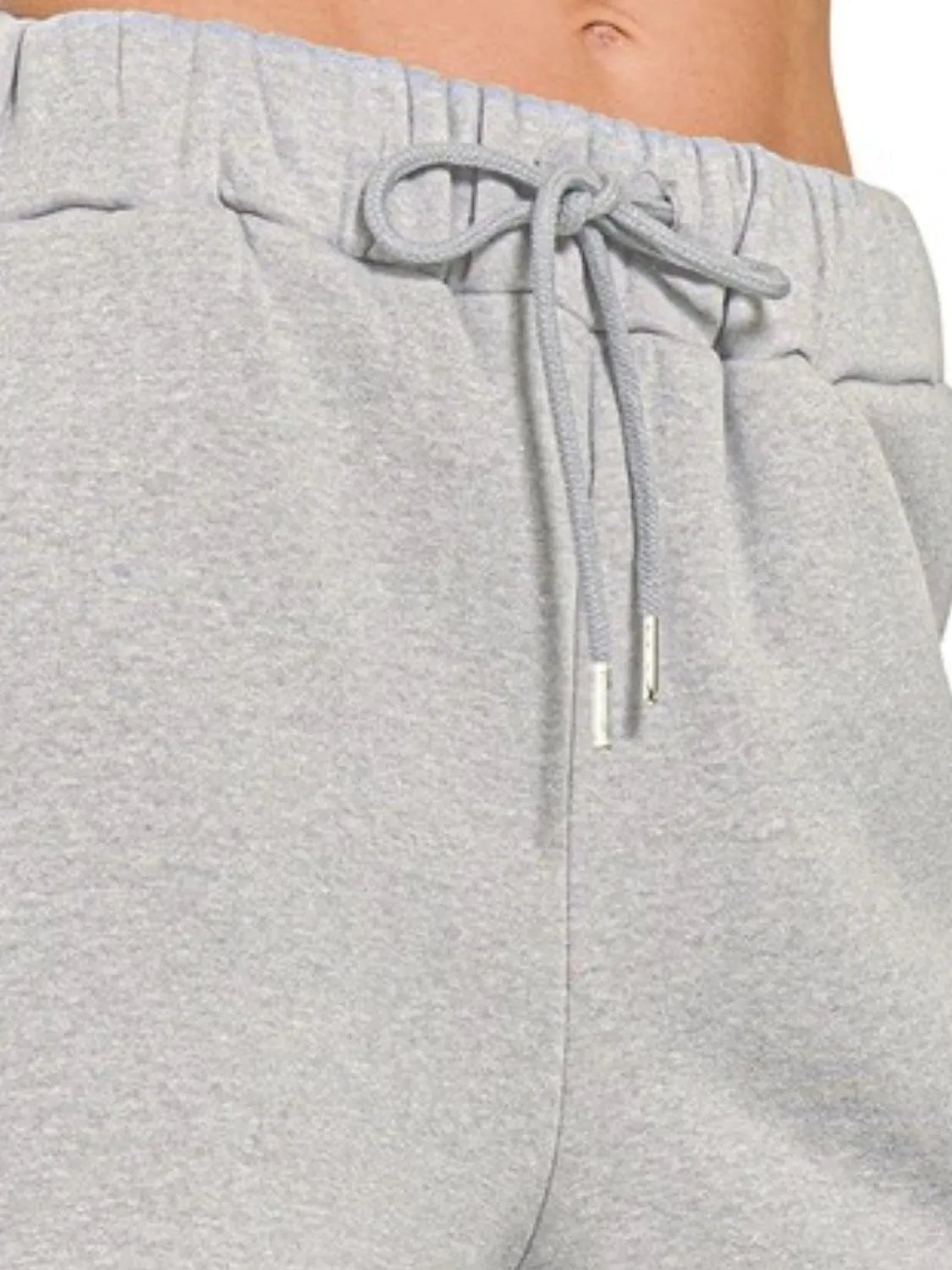 Zenana Fleece Drawstring Short Womens Pants With Pockets