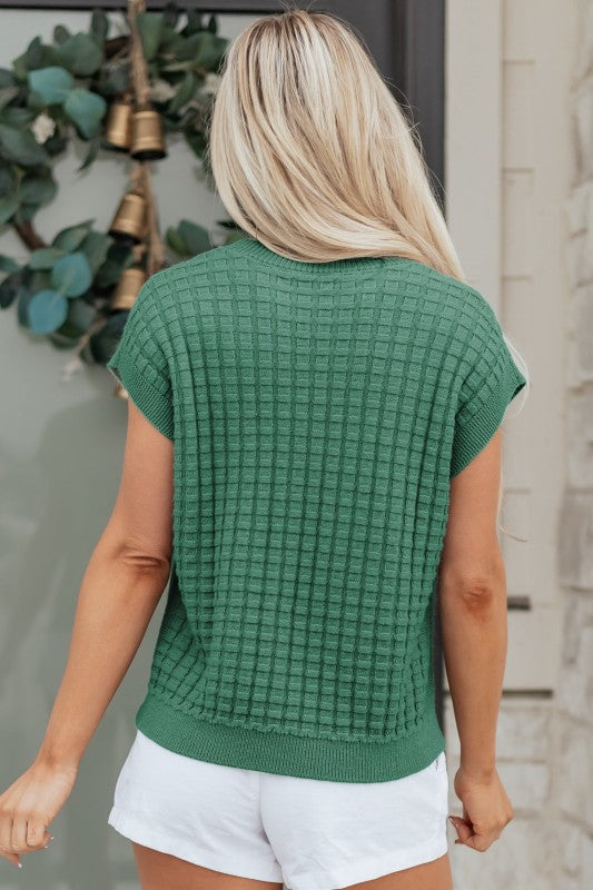 Birdie Textured Short Sleeve Sweater