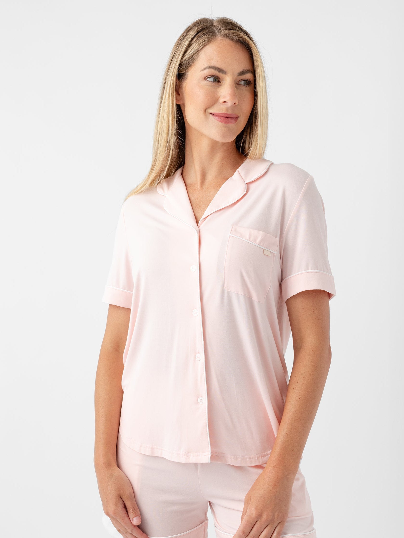 Women's Bamboo Stretch-Knit Short Sleeve Pajama Set