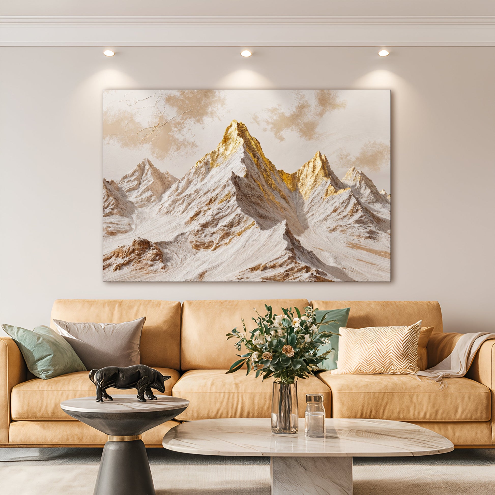 Golden Peaks Wall Art