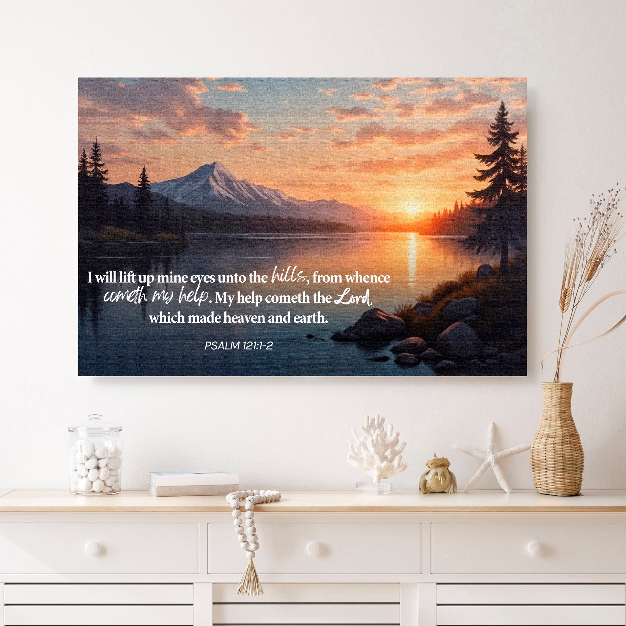 Psalm 121:1-2 - A Song Of Ascents Faith Wall Sign – The Look On Broadway