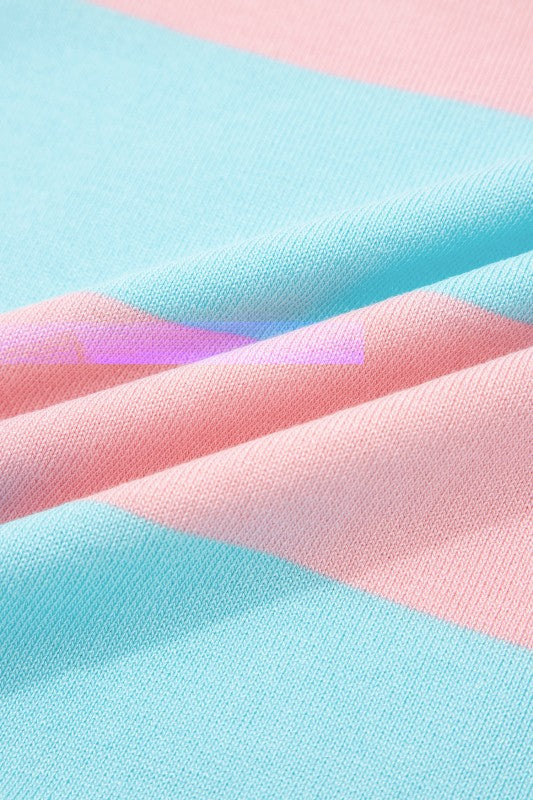 Stripe Colorblock Knitted T-Shirt