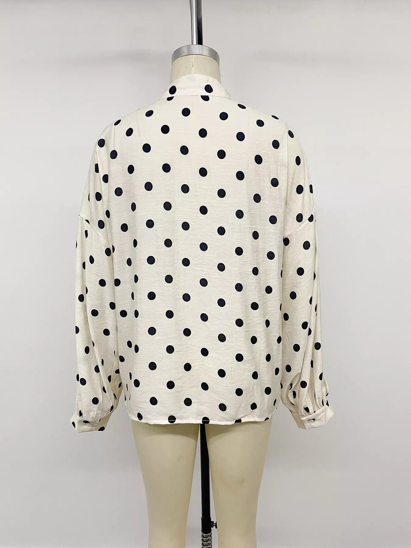 Polka Dot Button-Up Shirt