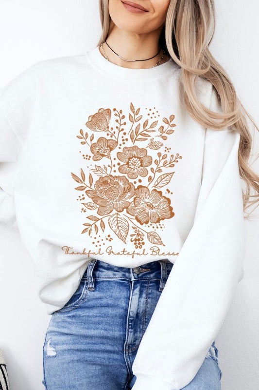 Neutral Thanksgiving Graphic Sweatshirt