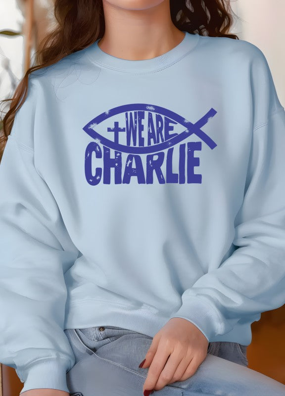 We Are Charlie Fish Sweatshirt Kirk Graphic