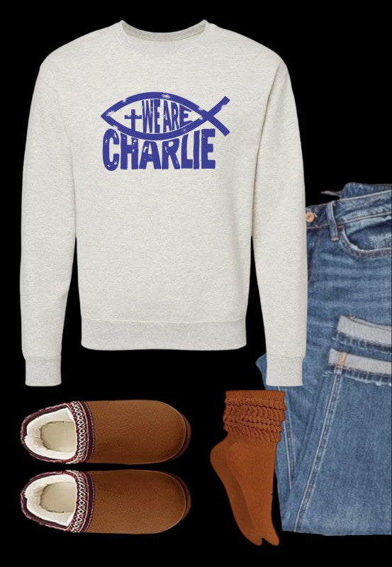 We Are Charlie Fish Sweatshirt Kirk Graphic