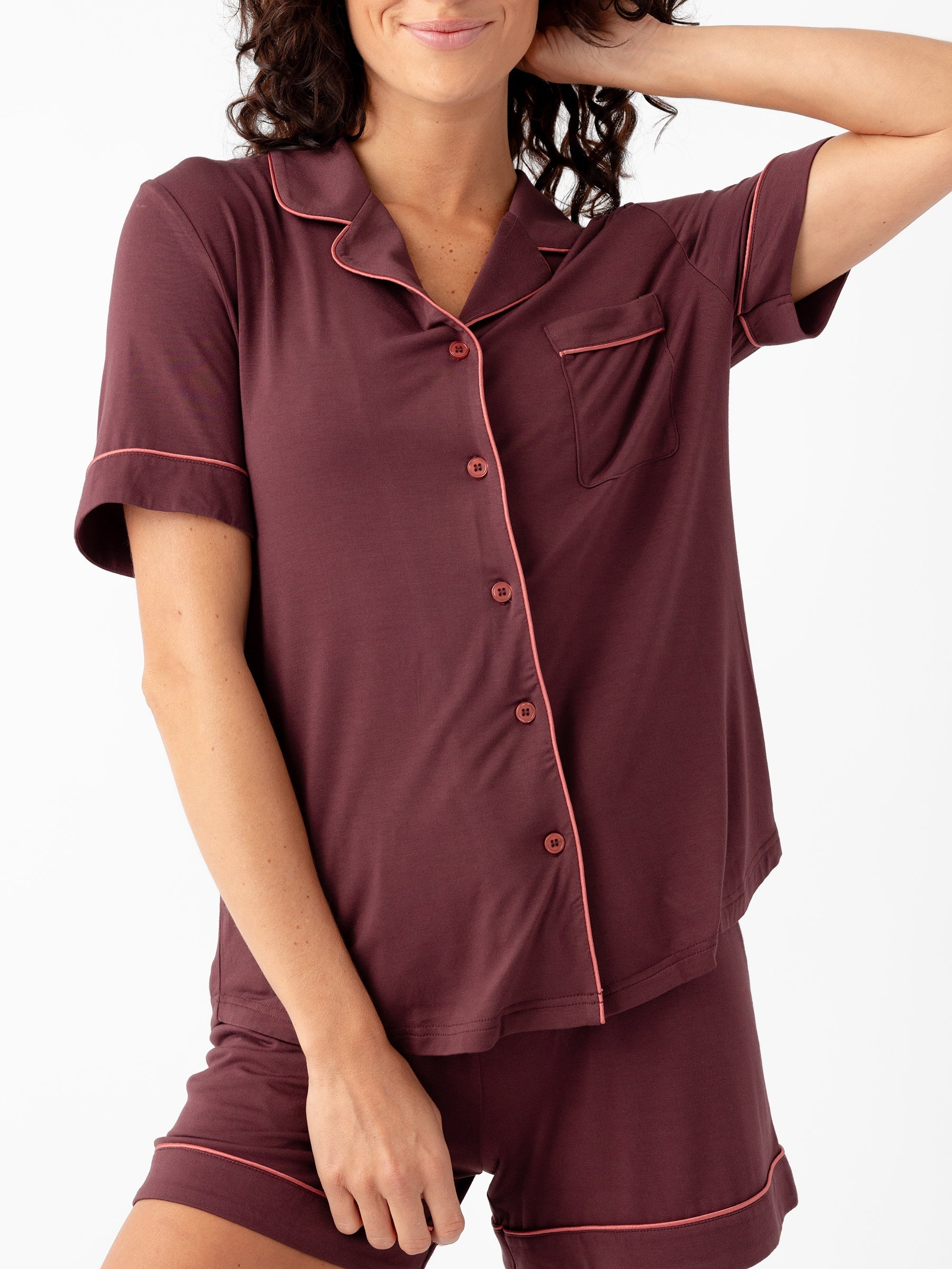 Women's Bamboo Stretch-Knit Short Sleeve Pajama Set