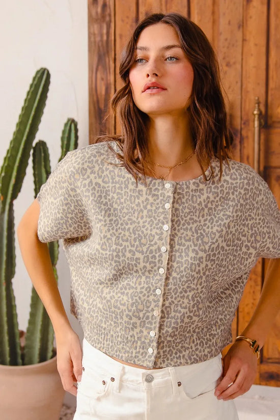 Wild Side Leopard Button-Up Cardigan