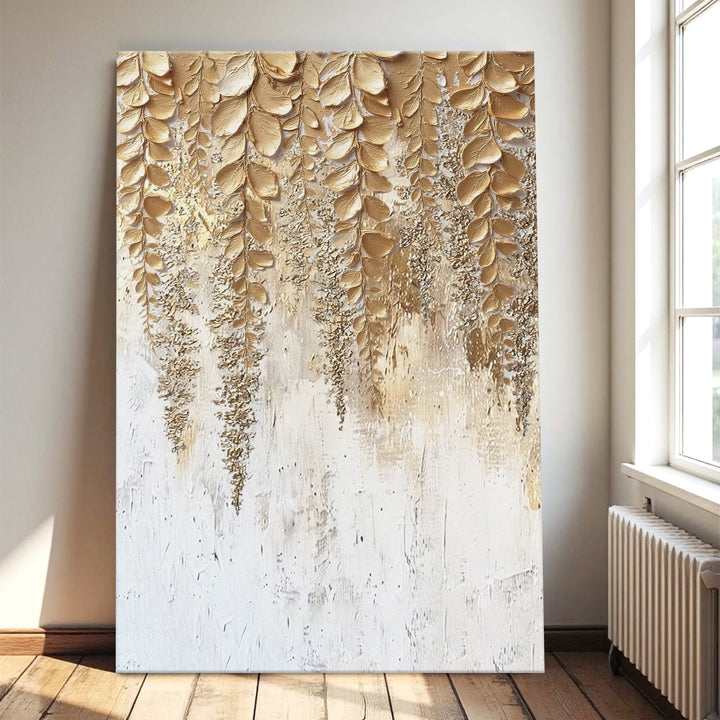 Golden Wisteria Wall Art