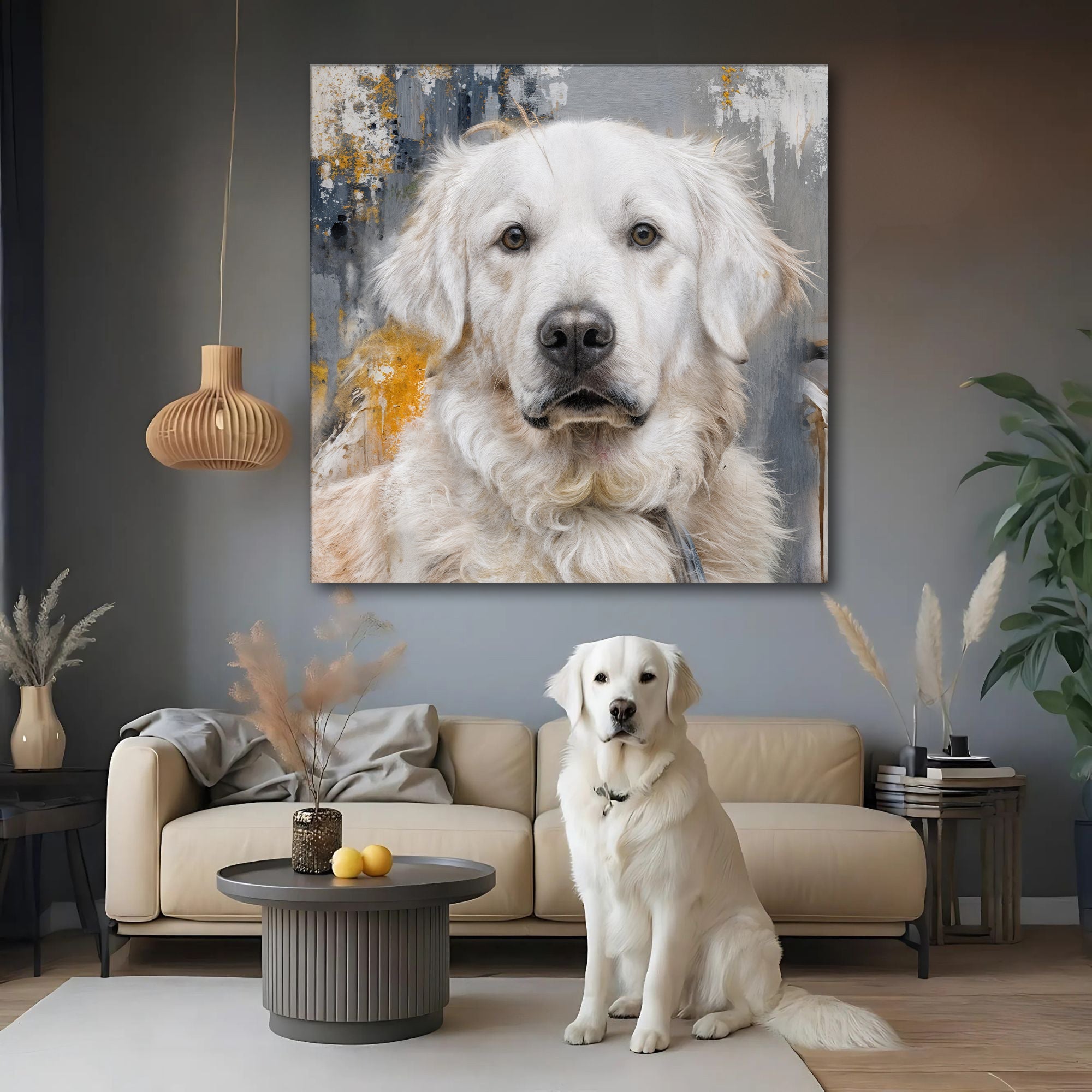 Customized Pet Portrait Abstract Wall Art