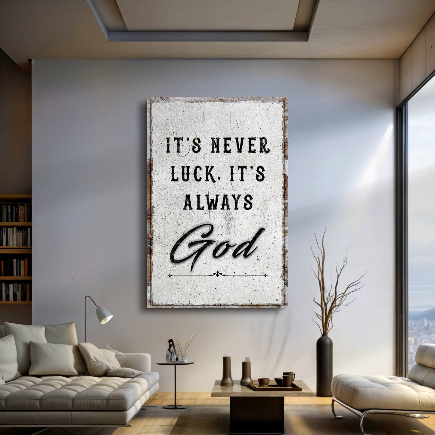 It's Never Luck, It's Always God Faith Wall Art