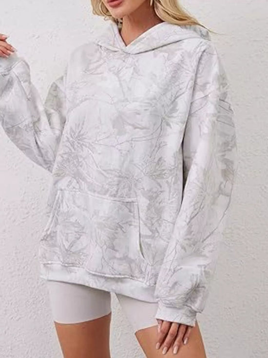 Full Size Kangaroo Pocket Long Sleeve Hoodie Plus Size