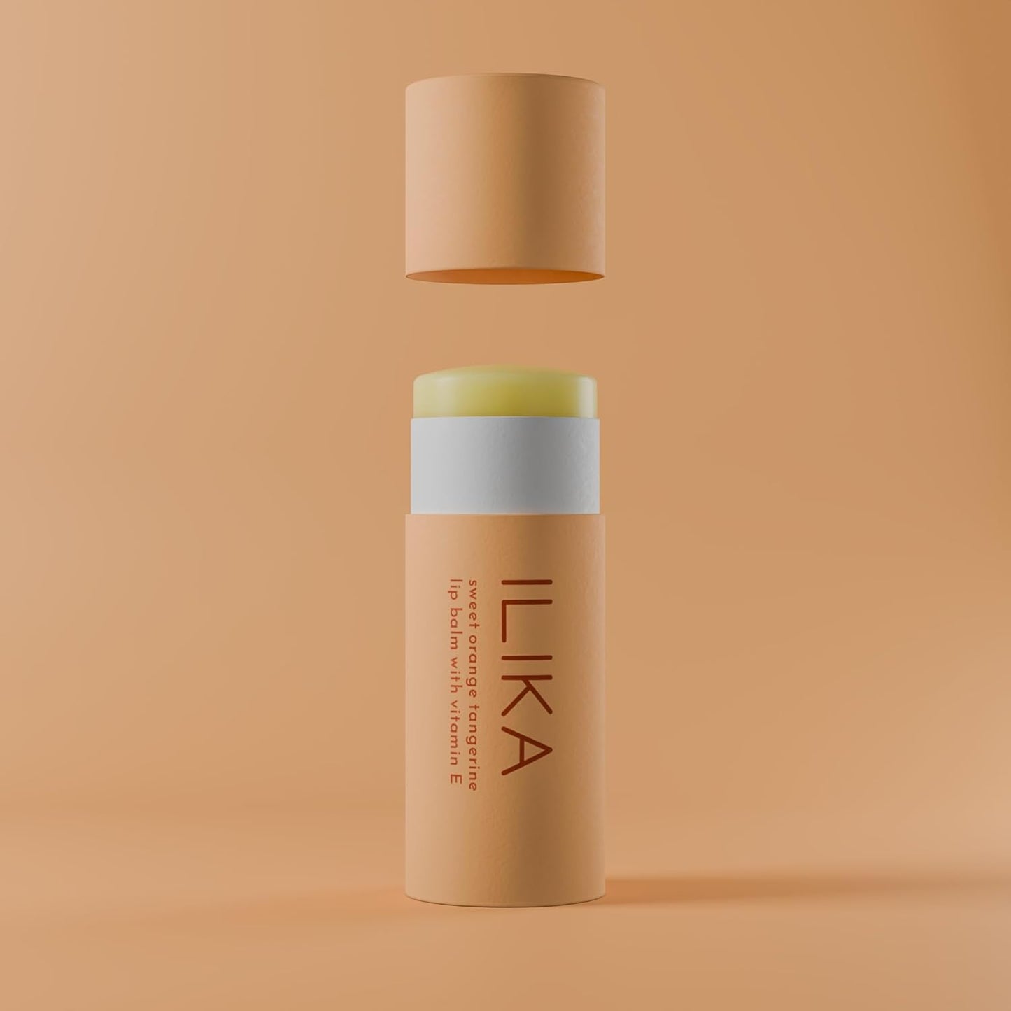 ILIKA Lip balm Organic, Vegan, Plastic-free, 100% Plant-based, 2X Volume, COSMOS Certified Organic, PETA Certified Vegan & Cruelty-Free, 2 Pack, Orange Tangerine