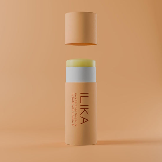ILIKA Lip balm Organic, Vegan, Plastic-free, 100% Plant-based, 2X Volume, COSMOS Certified Organic, PETA Certified Vegan & Cruelty-Free, 2 Pack, Orange Tangerine