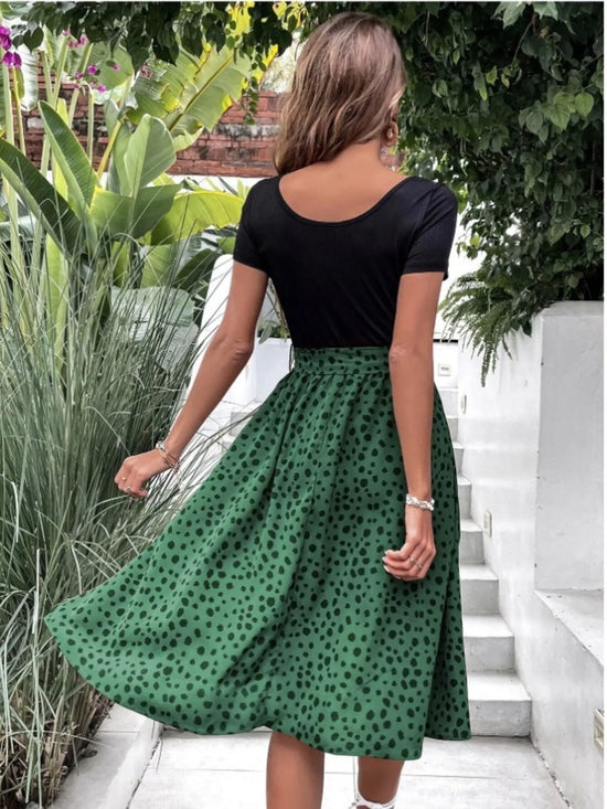 Leopard Print Tie-Waist Dress