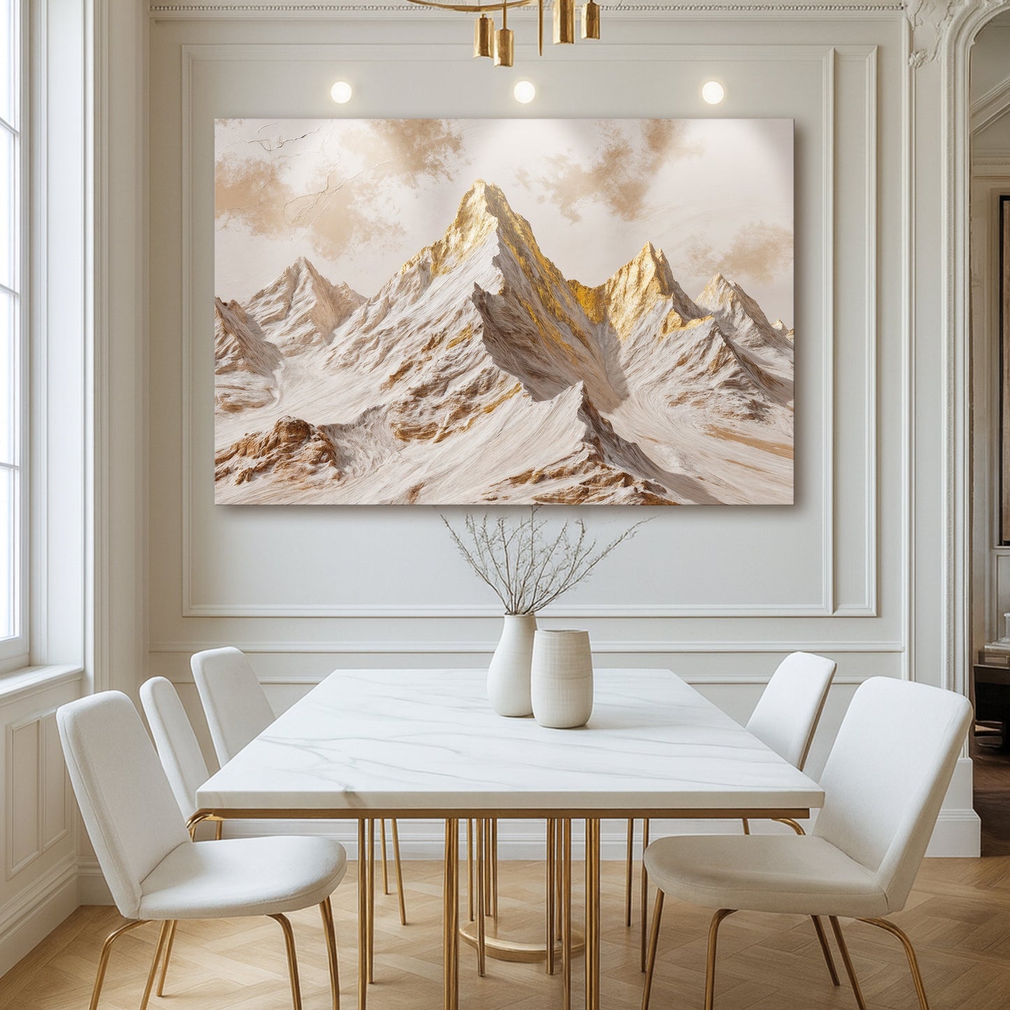 Golden Peaks Wall Art